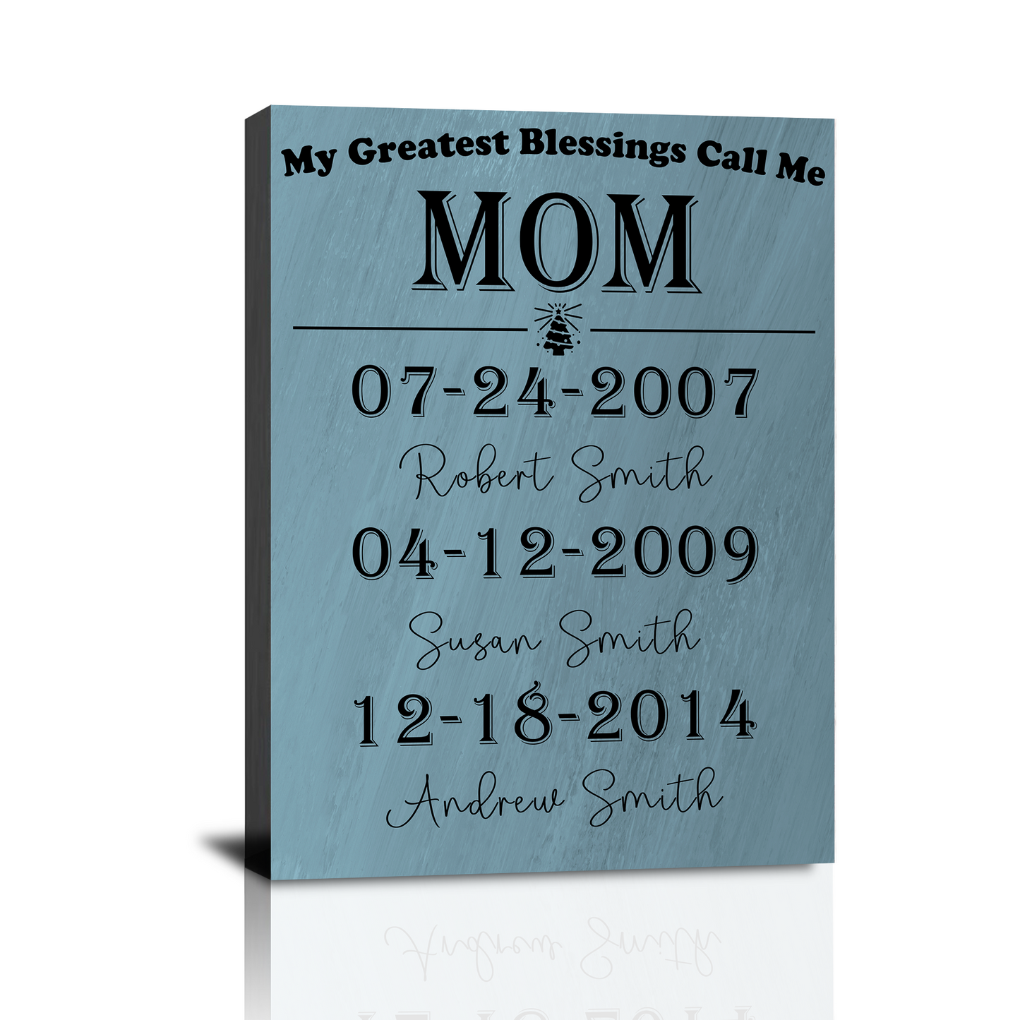 Personalized Christmas Canvas Prints Gifts with Your Birth Date, Custom My Greatest Blessings Call Me Mom & Grandma Canvas Prints Christmas Gift for Mom, Grandma from Son, Daughter, Husband, Grandkids