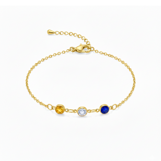 Custom Birthstone Bracelet for Her – Personalized Women's Bracelet Gifts for Mom, Grandma, Wife, Daughter, Sister, Perfect for Birthday, Mother’s Day, Christmas, Anniversary & Holiday Gifts