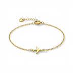 Personalized Women Bracelet with Airplane Charm, Custom Travel Jewelry for Her, Birthday Anniversary Mother's Day Valentine's Day Christmas Gift