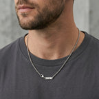 Personalized Men's Necklace, Custom Engraved Necklace, Father’s Day, Birthday, Valentine's Day, Christmas Gift