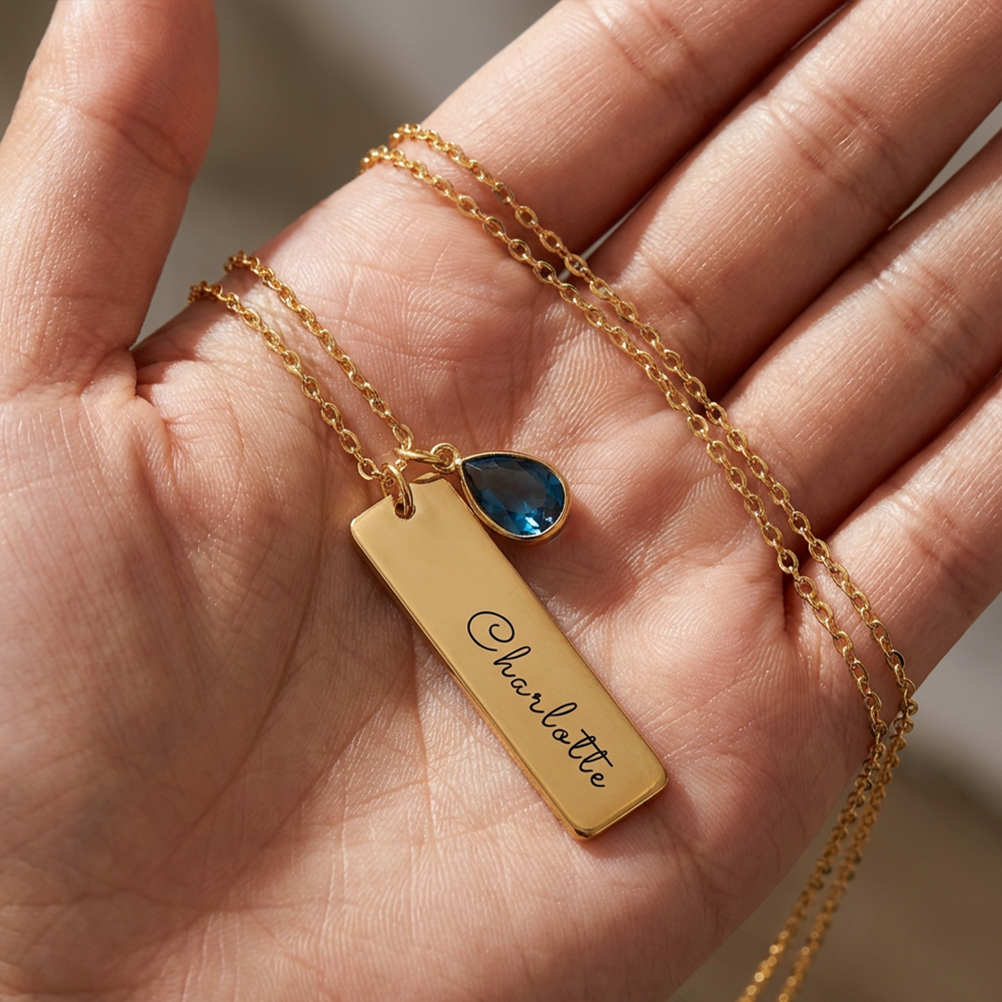 Custom Women’s Birthstone Necklace, Ideal Birthday, Anniversary, Valentine's Day, Mother’s Day, Christmas & Graduation Gifts, Personalized Gifts for Mom, Grandma, Wife, Daughter, Sister