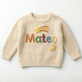 Custom Name Baby Sweater, Hand Knit Soft Baby Name Sweater, Newborn Gift, Baby Shower, Christmas, Birthday, Winter Holiday Gifts