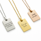 Personalized Mens Necklace Engraved Name, Initials, Coordinates or Date, Birthday, Anniversary, Father’s Day, Valentine’s Day, Christmas Gift