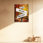 Custom Street Sign with Couple Names, Personalized Vintage Street Sign Canvas Prints Gifts, Valentine’s Day, Christmas, Wedding, Anniversary Gift