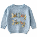 Custom Baby Name Sweater,  Hand Knit Name Sweater, Personalized Newborn Gift, Baby Shower, First Birthday, Christmas Gifts