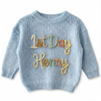 Custom Baby Name Sweater,  Hand Knit Name Sweater, Personalized Newborn Gift, Baby Shower, First Birthday, Christmas Gifts