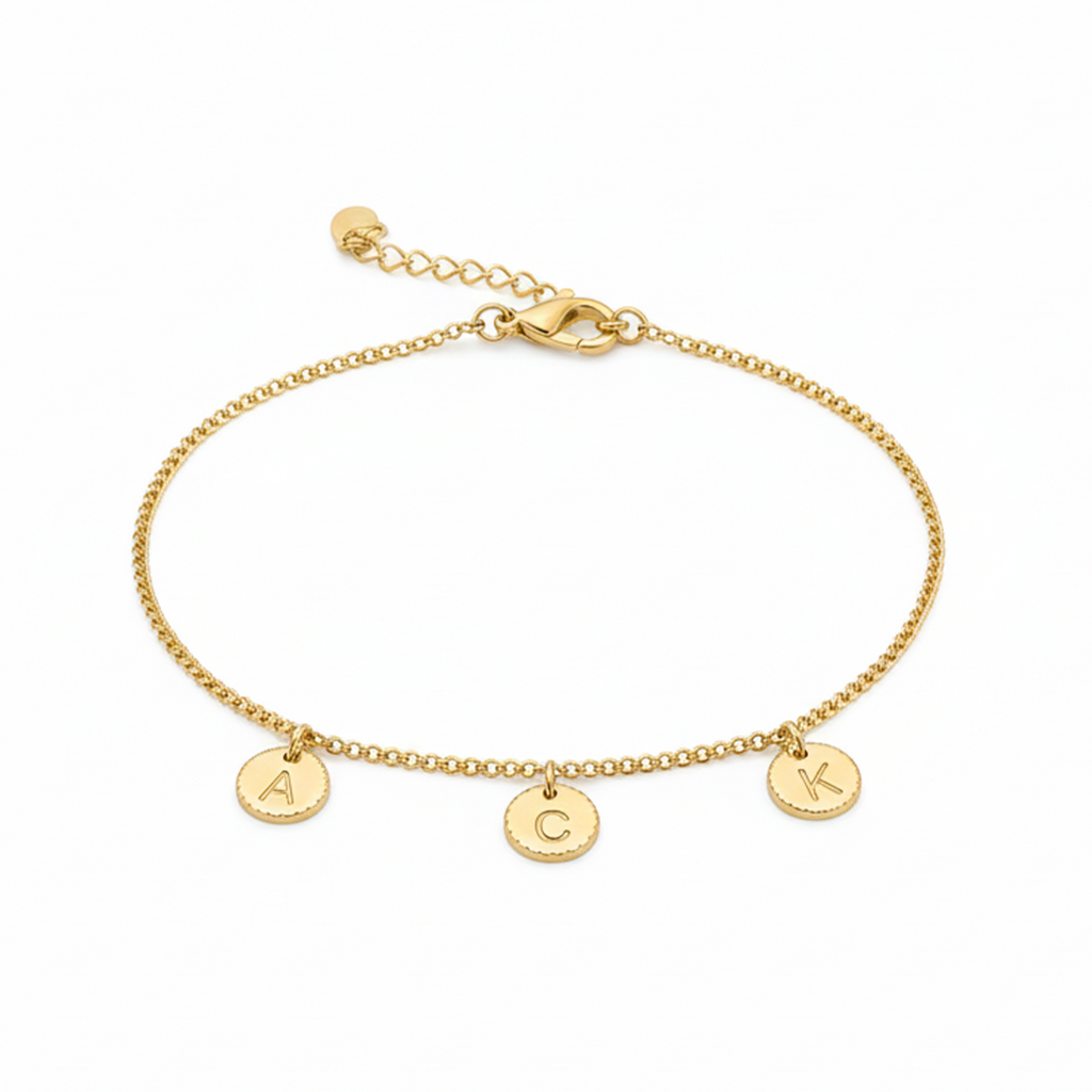 Bracelet personnalisé initiales maman plusieurs lettres, bracelet initiales enfants personnalisé, cadeau fête des mères, cadeau d'anniversaire, cadeau de Noël