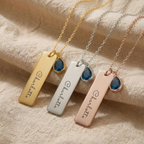 Custom Women’s Birthstone Necklace, Ideal Birthday, Anniversary, Valentine's Day, Mother’s Day, Christmas & Graduation Gifts, Personalized Gifts for Mom, Grandma, Wife, Daughter, Sister