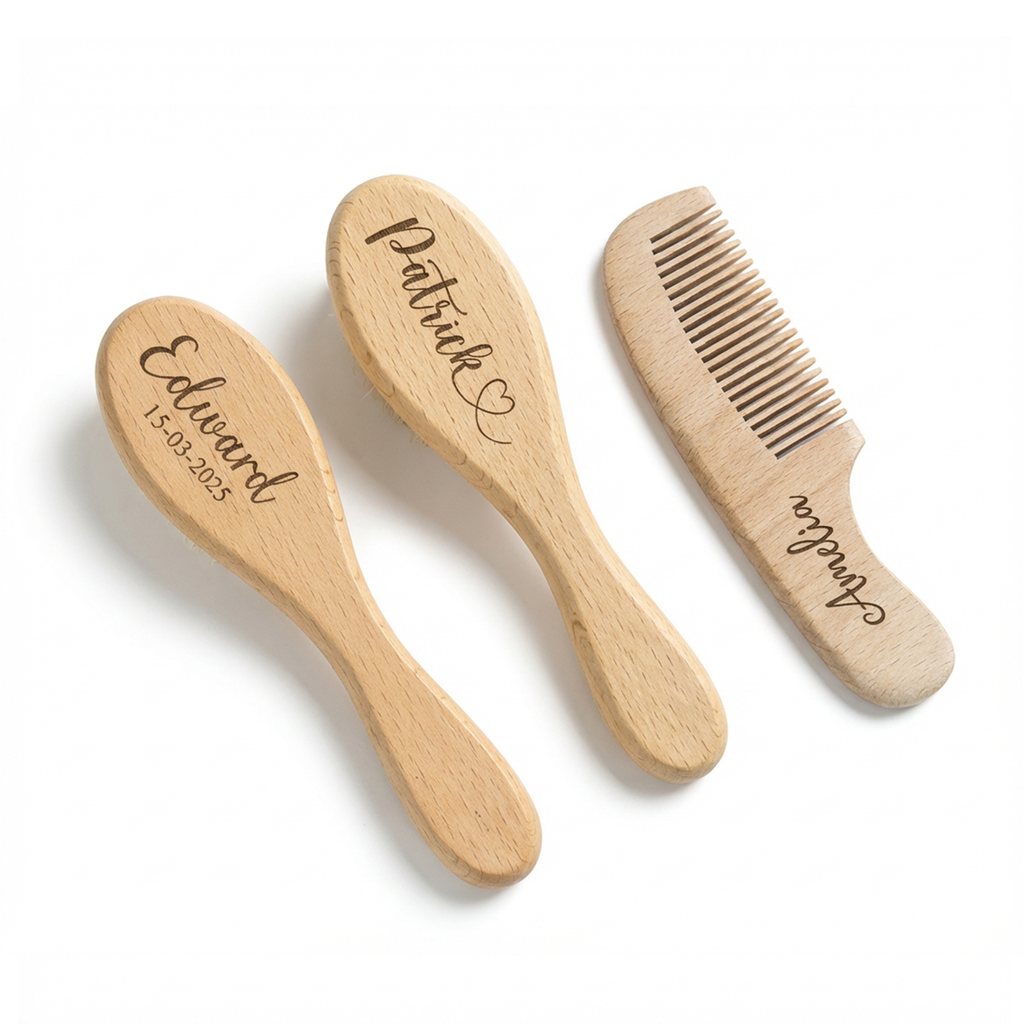 Personalized Wooden Comb, Custom Engraved Comb, Wedding Gift, Anniversary Gift, Natural Wood Hair Comb, Custom Name Gift