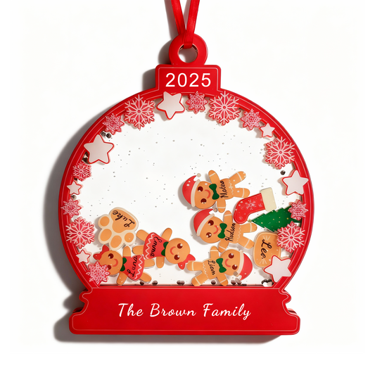 Personalized Christmas Ornaments Gifts with Your Family Names, Custom Christmas Ornaments Gifts for Mom, Dad, Grandma, Grandpa, Family, Godparents, Friends - Personalized Christmas Ornaments Gift