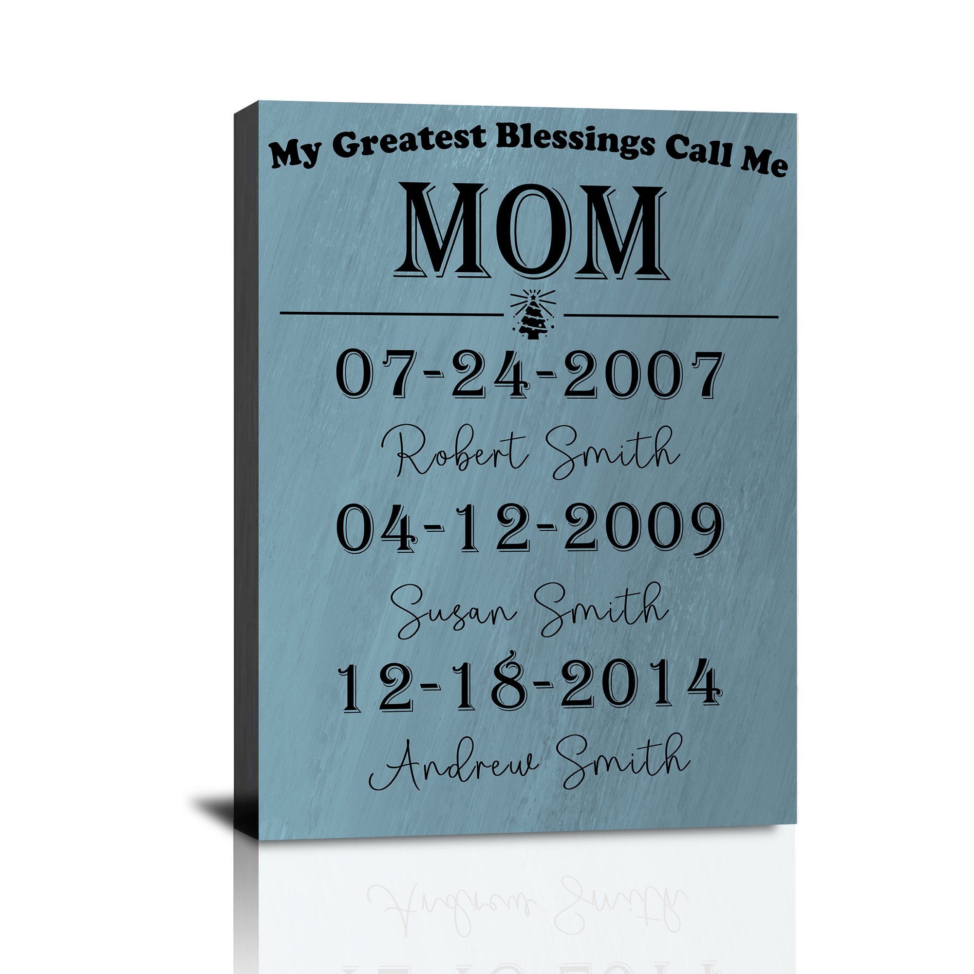 Feiere Weihnachten mit den Leinwanddrucken „Meine größten Segnungen – Nenn mich Mama“ – Perfekte personalisierte Geschenke für Mama und Oma, herzerwärmende Erinnerung an Weihnachten oder Geburtstag.