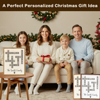 Christmas Crossword Scrabble Canvas Personalized, Custom Holiday Wall Art, Family Gift, Festive Home Decoration, Xmas Present