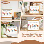 Custom Mother’s Garden Canvas Prints, Personalized Birth Month Flowers Wall Art, Mother’s Day, Christmas, Birthday Gifts