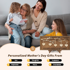Personalized Wooden Family Tree Plaque with Your Kid's Names – Custom Mother’s Day, Christmas, Birthday, Family Celebration Gifts for Mom, Grandma from Son, Daughter, Grandson, Granddaughter