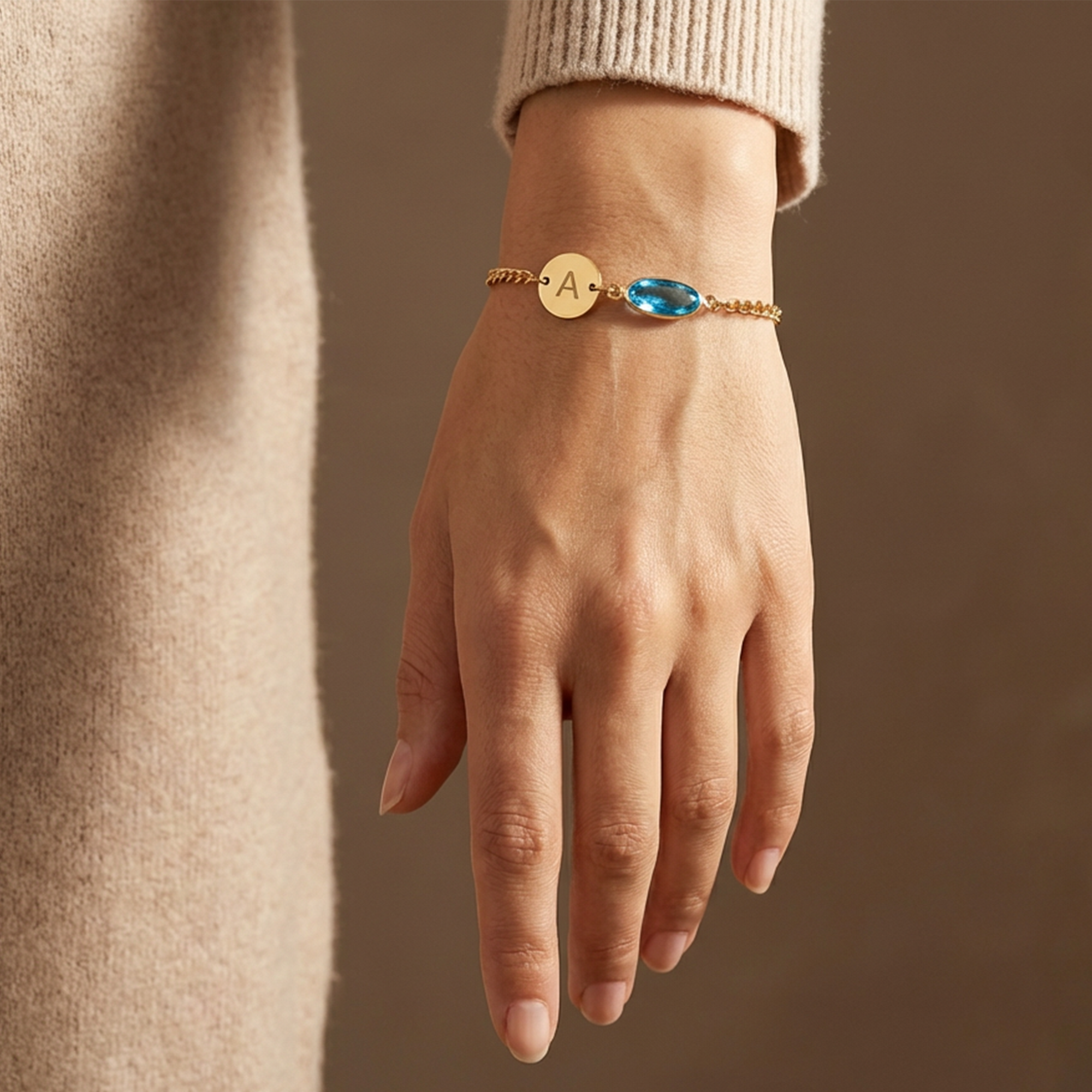 Custom Initial Birthstone Bracelet for Women – Personalized Birthstone Bracelet Gift for Her Wife Girlfriend Mom Grandma, Perfect Birthday, Anniversary, Mother’s Day, Valentine’s Day, Christmas Gifts