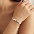 Bracelet de naissance personnalisé avec nom, cadeau pour femme, cadeau de Saint-Valentin pour épouse/petite amie de la part de son mari/petit ami