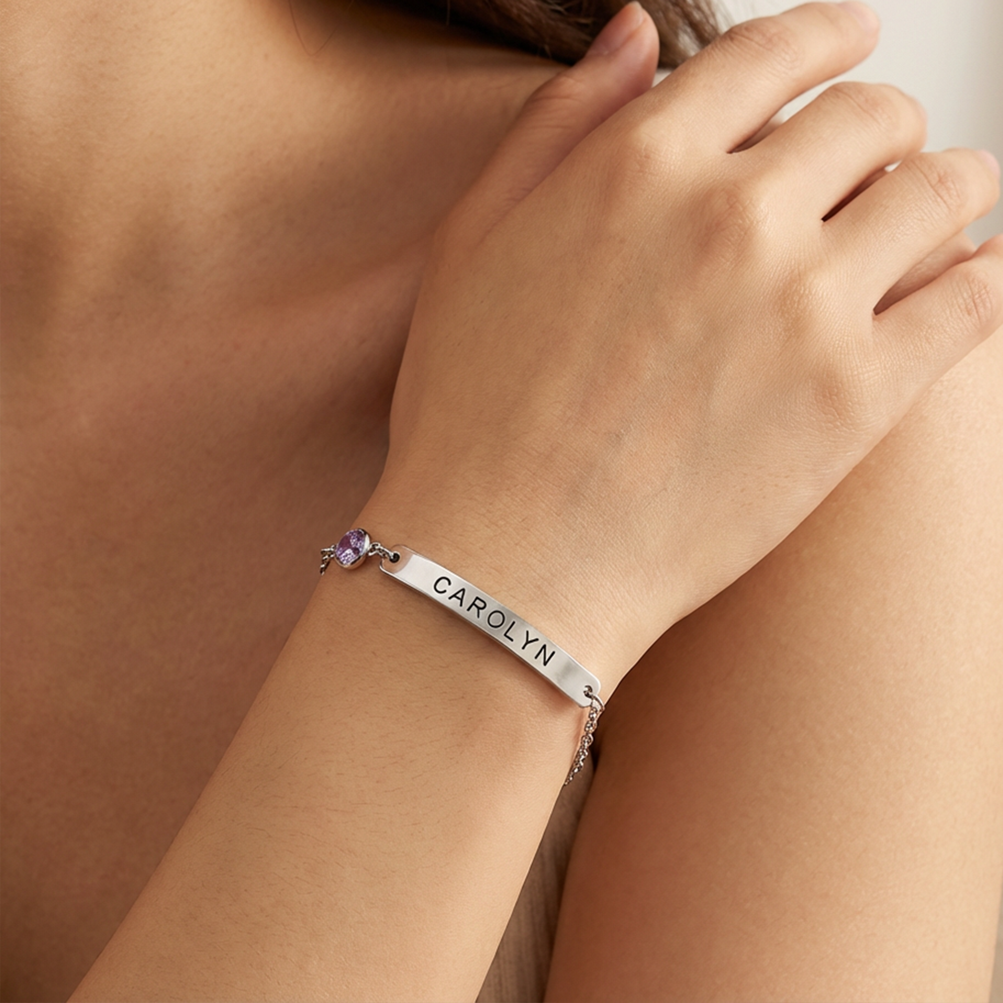 Bracelet de naissance personnalisé avec nom, cadeau pour femme, cadeau de Saint-Valentin pour épouse/petite amie de la part de son mari/petit ami