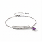 Personalized Birthstone Bracelet for Women – Custom Birthstone Bracelet with Names, Perfect Birthday, Anniversary, Mother’s Day, Valentine’s Day, Christmas Gift for Her Wife Girlfriend Mom Grandma