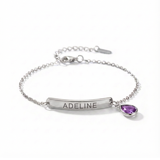 Personalized Birthstone Bracelet for Women – Custom Birthstone Bracelet with Names, Perfect Birthday, Anniversary, Mother’s Day, Valentine’s Day, Christmas Gift, Meaningful Keepsake for Her Wife Girlfriend Mom Grandma