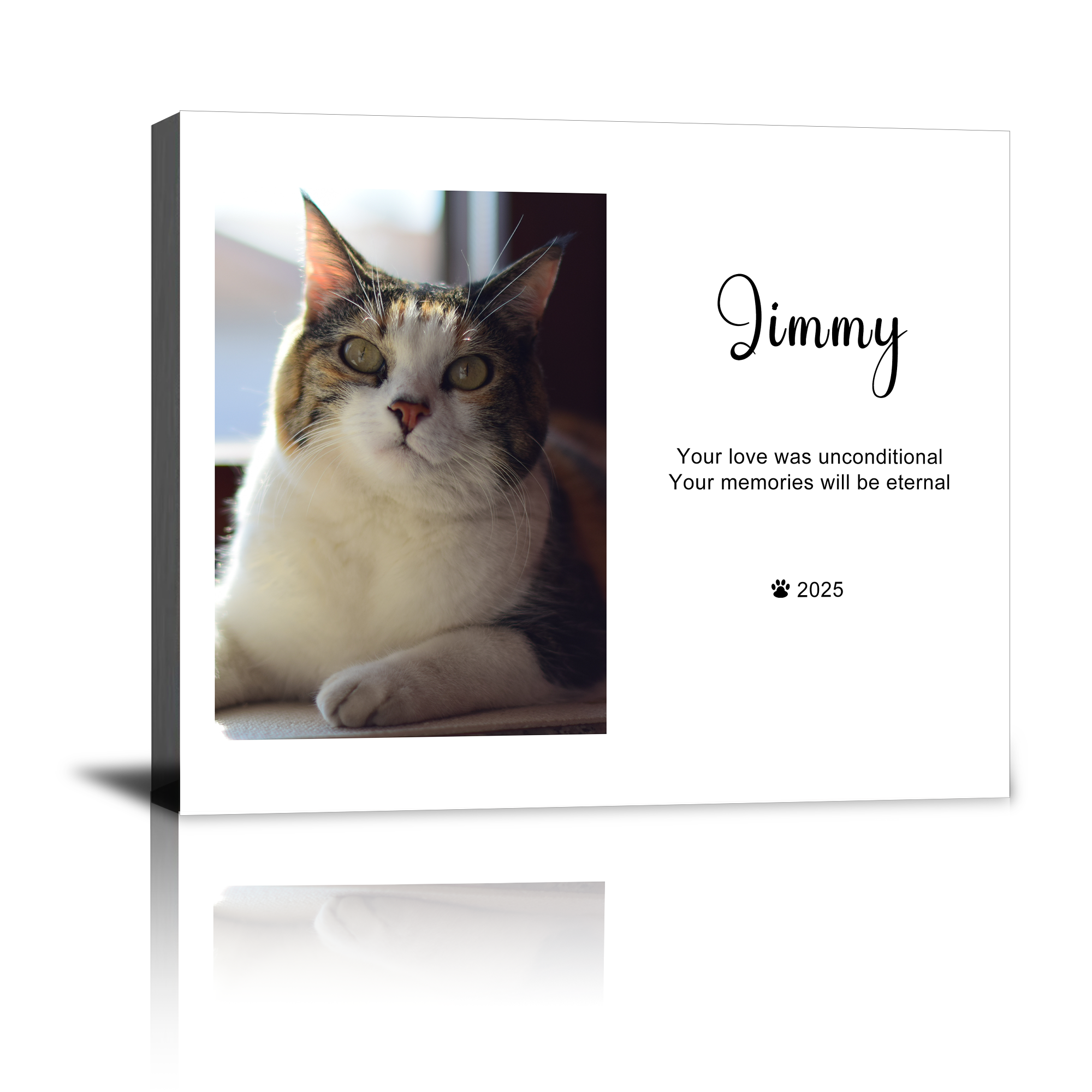 Custom Pet Memorial Canvas Print, Hand-Painted Pets Portraits, Personalized Wall Art Gift