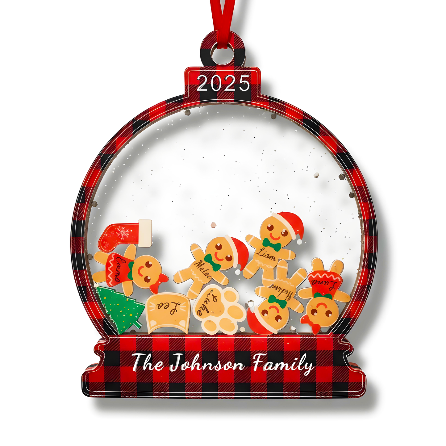 Personalized Christmas Ornaments Gifts with Your Family Names, Custom Christmas Ornaments Gifts for Mom, Dad, Grandma, Grandpa, Family, Godparents, Friends - Personalized Christmas Ornaments Gift
