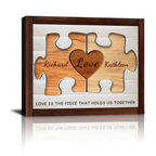 Love Is the Piece Holds Us Together Canvas Prints, Custom Valentine‘s Day, Birthday, Anniversary, Wedding, Christmas Gifts