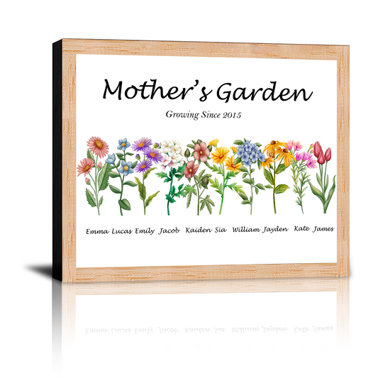 Custom Mother's Garden for Mother's Day Birthday Christmas Gifts for Mom Mama Grandma Wife from Son Daughter Husband Grandkids