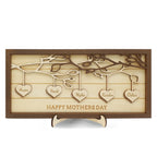 Custom Wooden Family Tree Plaque with Your Kid's Names – Personalized Mother’s Day, Christmas, Birthday, Housewarming Gift for Mom, Grandma from Son, Daughter, Grandson, Granddaughter
