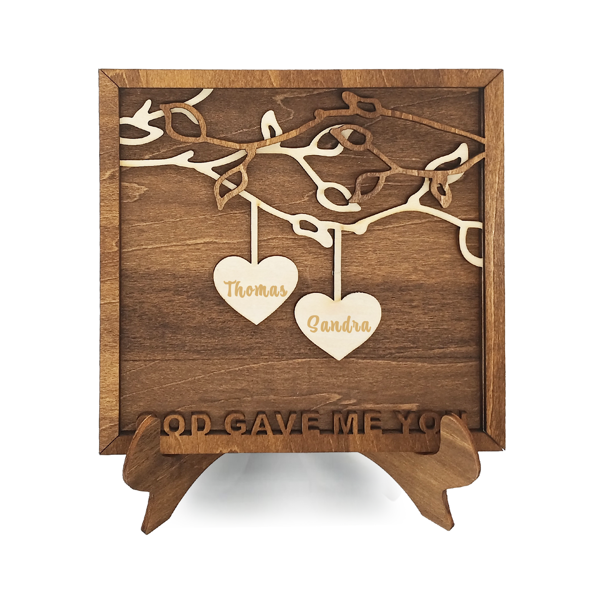 Personalized Wooden Love Plaque with Couple Names, Custom Christmas, Valentine’s Day, Engagement, Wedding, Anniversary, Birthday Gifts for Him Her Wife Husband Boyfriend Girlfriend Couples