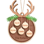 Custom Wooden Ornament Gifts, Personalized Christmas Ornament Gifts, Wood Engraved Christmas Decoration Gift