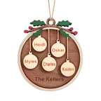 Personalized Custom Wooden Christmas Ornaments Gift, Wood Christmas Ornament Gift, Personalized Wooden Christmas Ornaments Gifts