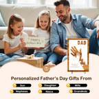 Personalized Wooden Hands Sign Plaque Gifts, Custom Father's Day, Christmas, Birthday Gifts