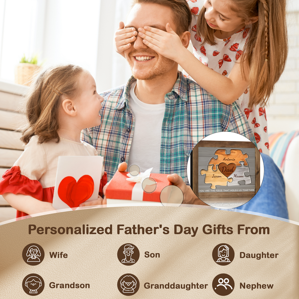Dad You Are The Piece That Holds Us Together Prints Gift, Custom Father's Day, Birthday, Christmas Gift