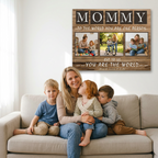 Personalized Mom Wall Art Canvas, Custom Family Quote Gift, Mom Gift, Grandma Gift, Mother's Day Gift, Christmas Gift, Birthday Gift