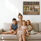 Personalized Mom Wall Art Canvas, Custom Family Quote Gift, Mom Gift, Grandma Gift, Mother's Day Gift, Christmas Gift, Birthday Gift