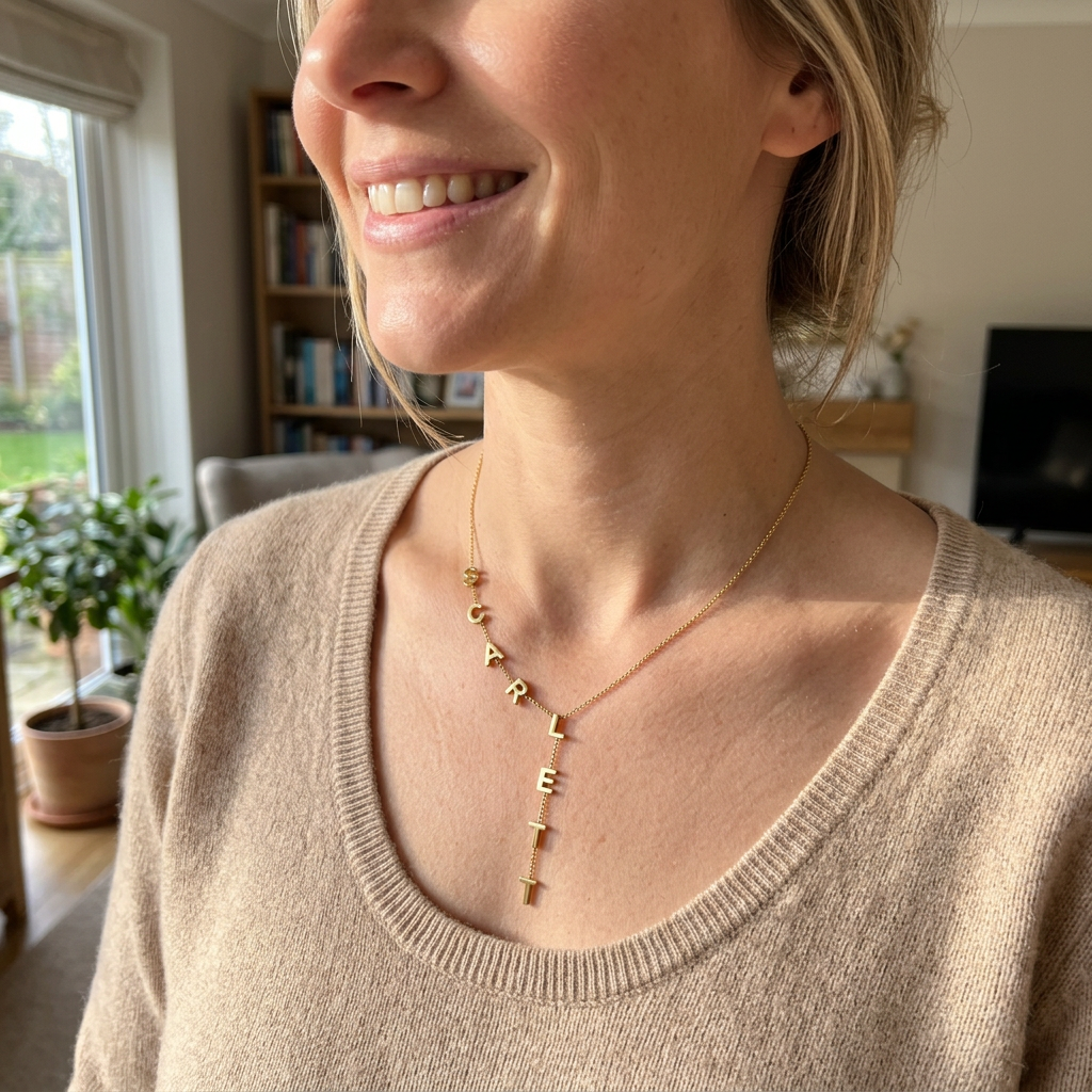 Personalized Letter Women's Necklace, Custom Name Necklace, Perfect Birthday, Valentine's Day, Anniversary, Mother's Day, Christmas Gifts for Her Wife Girlfriend Mom Grandma