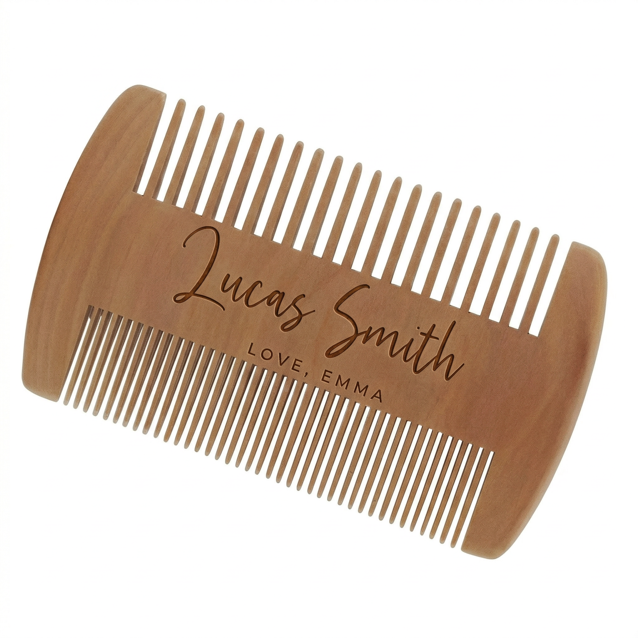 Personalized Men's Wooden Beard Comb, Custom Engraved Beard Comb, Handmade Mustache Comb, Father's Day, Birthday, Christmas, Husband Gift