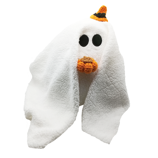 Personalized Halloween Ghost Pillow with Pumpkin – Custom Gus The Ghost Knit Plush Pumpkin Pillow for Halloween Decorations, Cute Cozy Fall Home Decor for Sofa, Bed, Living Room, Family-Friendly Halloween Style