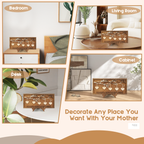 Personalized Wooden Family Tree Plaque with Your Kid's Names – Custom Mother’s Day, Christmas, Birthday, Family Celebration Gifts for Mom, Grandma from Son, Daughter, Grandson, Granddaughter