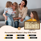 Custom Wooden Family Tree Plaque with Your Kid's Names – Personalized Mother’s Day, Christmas, Birthday, Housewarming Gift for Mom, Grandma from Son, Daughter, Grandson, Granddaughter