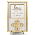 Plaque Puzzle en Bois Personnalisée, Cadeaux Personnalisés pour la Fête des Mères, la Fête des Pères, Noël, Anniversaires