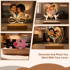 Personalized Photo Night Light Plaque – Custom Picture Frame Light Gifts for Birthday, Anniversary, Valentine’s Day, Mother’s Day, Father's Day, Christmas, Thanksgiving