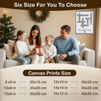 Individuell gestaltete Weihnachts-Scrabble-Leinwand mit Familiennamen – Personalisierte Weihnachtsgeschenke für Eltern, Großeltern, Familie, Mama, Papa, Oma, Opa, junge Familien, Großfamilien