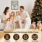 Toiles personnalisées de mots croisés de Noël, Cadeaux de Noël personnalisés, Cadeau de Noël avec nom de famille