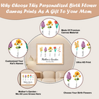 Personalized Mother’s Garden Canvas Prints, Custom Wall Art Gift, Mother’s Day, Christmas, Birthday Gift