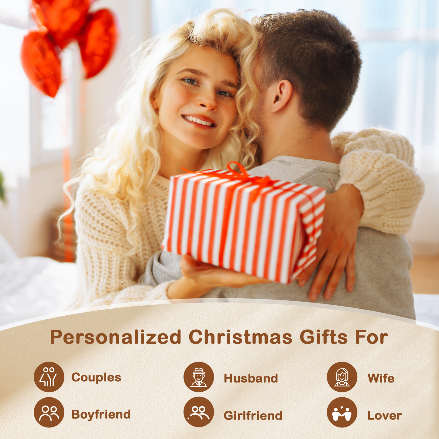 Personalisierte Foto-Nachtlichtplakette – Individuell gestalteter Bilderrahmen mit Beleuchtung als Geschenk zum Geburtstag, Jahrestag, Valentinstag, Muttertag, Vatertag, Weihnachten und Thanksgiving