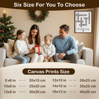 Christmas Crossword Scrabble Canvas Personalized, Custom Holiday Wall Art, Family Gift, Festive Home Decoration, Xmas Present