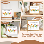 Personalized Mother’s Garden Canvas Print, Custom Mom’s Garden Wall Art, Mother's Day, Christmas, Birthday Gift
