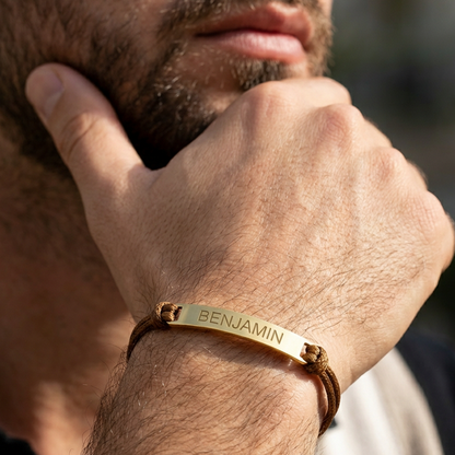 Custom Men’s Bracelet Personalized Engraved Name Bracelet for Men – Handmade Men Bracelet with Names, Personalized Gifts for Him, Husband, Boyfriend, Dad, Grandpa, Anniversary, Birthday, Valentine’s Day, Christmas, Father's Day