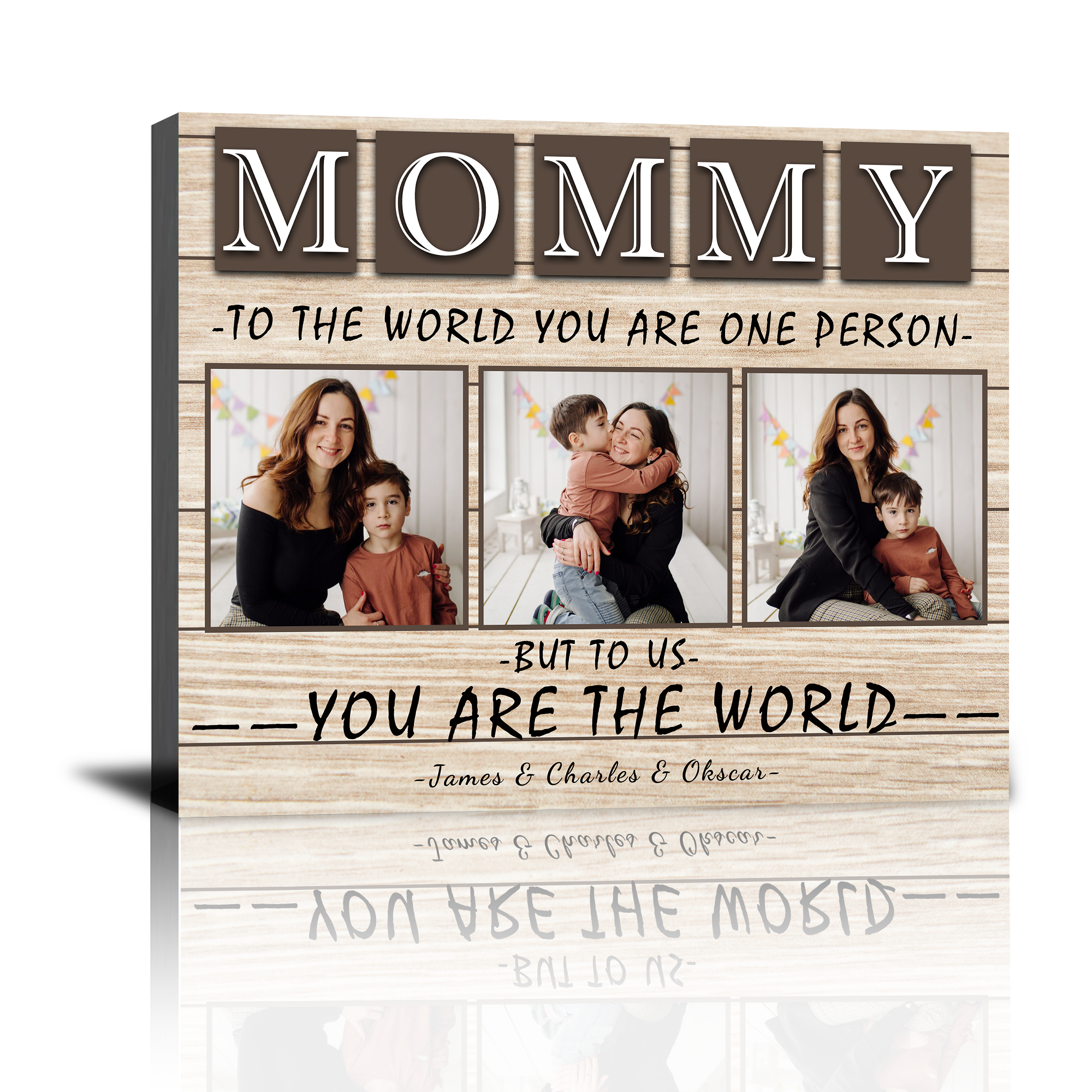 Personalized Mom Wall Art Canvas, Custom Family Quote Gift, Mother's Day Gift, Christmas Gift, Birthday Gift